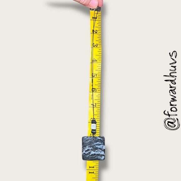 Bundle Sale 3 for $15 | Stone Pendant Necklace – 1.5” Marbled Square - Picture 6 of 8